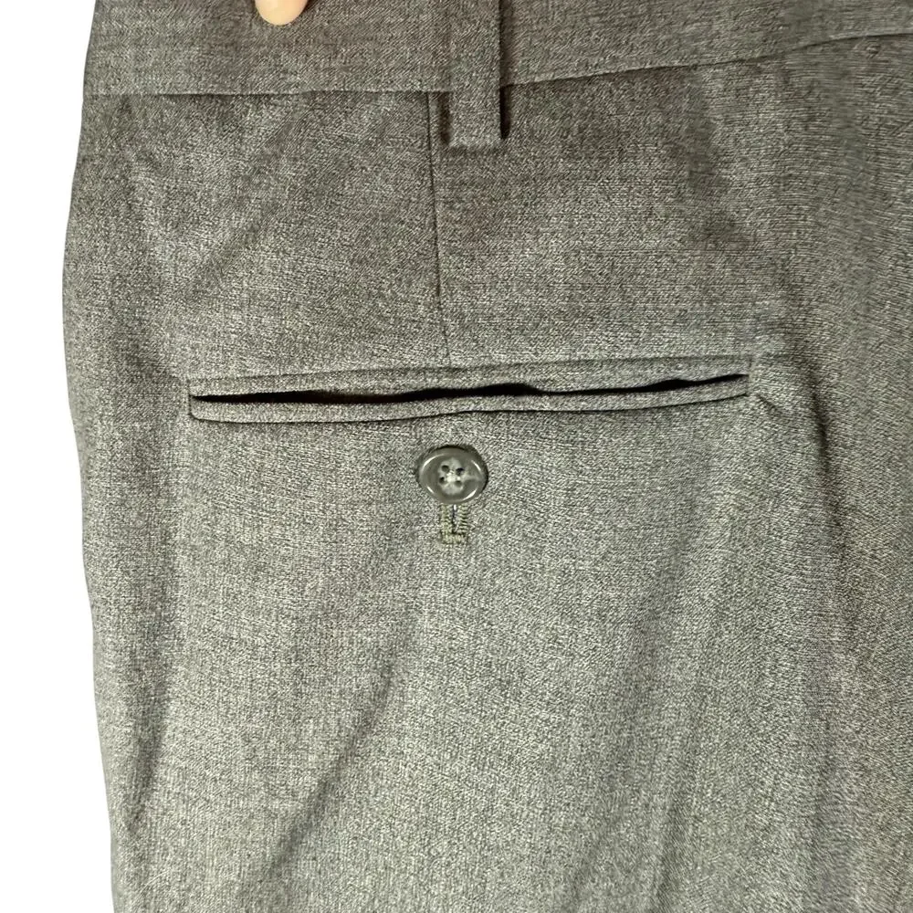 Hart Schaffner Marx Men's 44 Regular 44R Gray 100% Wool Chicago Fit Dress Pants